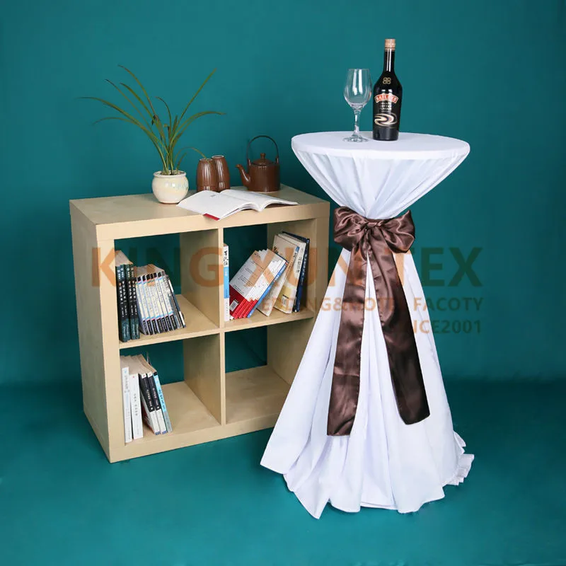 chocolate bow См 305 см круглый белый цвет поли бар покрытие стола свадебные скатерти отель события украшения - Цвет: chocolate bow