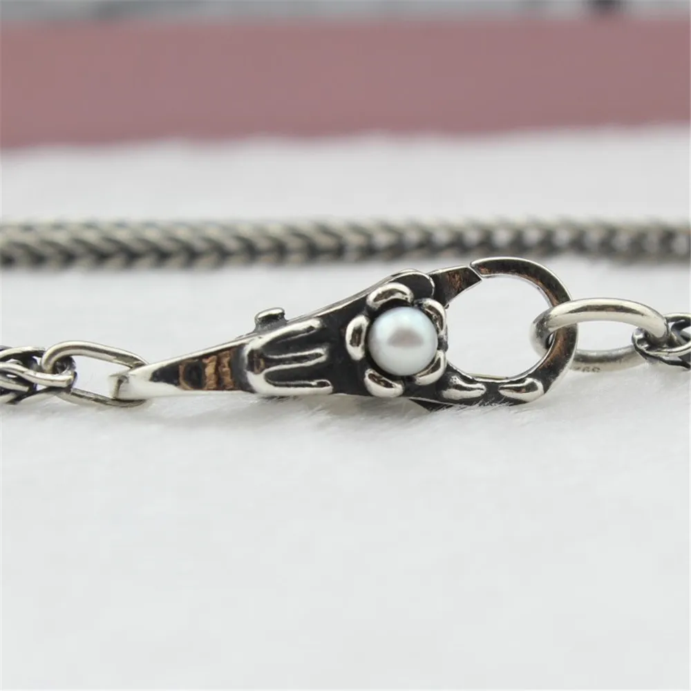 Mistletoe Genuine 925 Sterling Silver White Pearl Lock Lobster Clasp Fit European Troll Bracelet Jewelry | Украшения и аксессуары