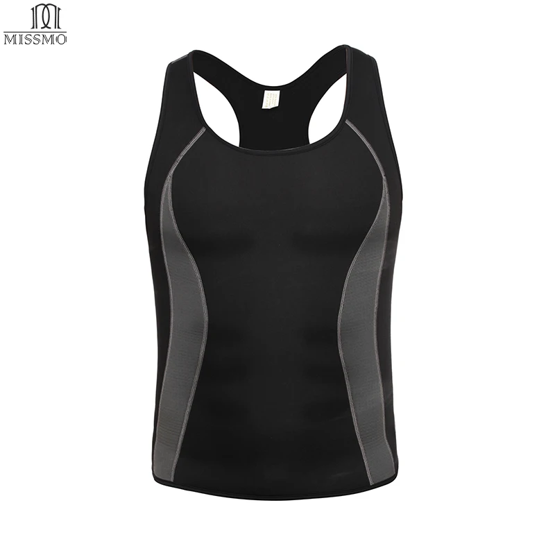 Black(No Zipper) Для мужчин неопреновый корректирующий body shaper способствует пот талии тренер для похудения Корректирующее белье Мужской моделирующий пояс для похудения жилет - Цвет: Black(No Zipper)