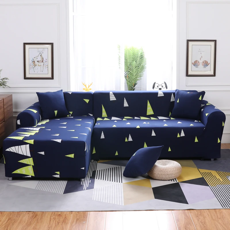 Lovely cartoon sofa cover couch/loveseat L shape slipcover Christmas deer and fox elastic stretch protector | Дом и сад