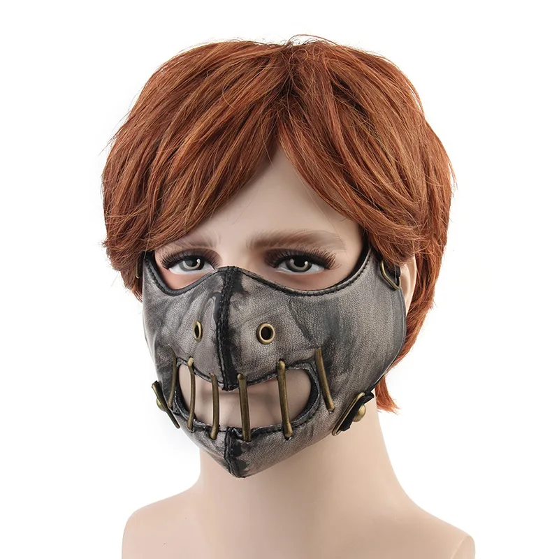 

Steampunk Masks Cosplay Props Unsexi Gothic Retro Rock Leather Men and Women Halloween Mask