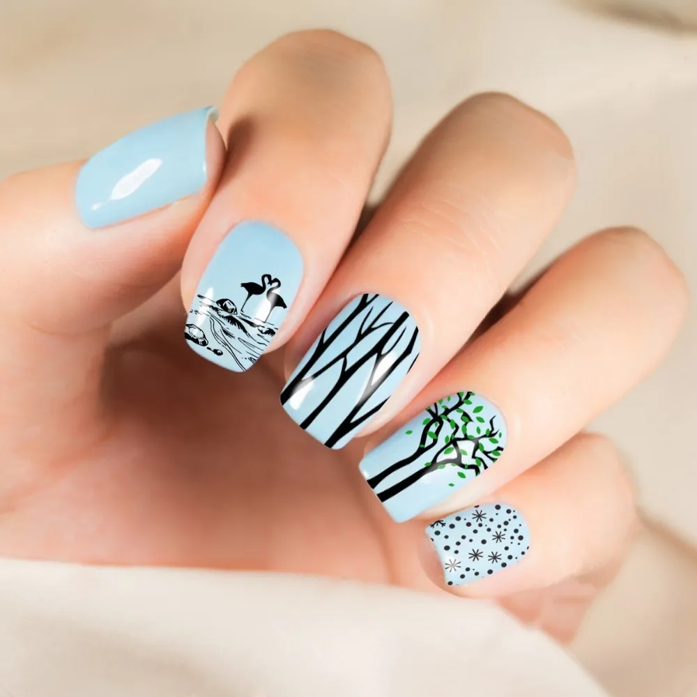 Штамповочные пластины 6 см рисунок оленя дождя дерева реки единорога трафарет из