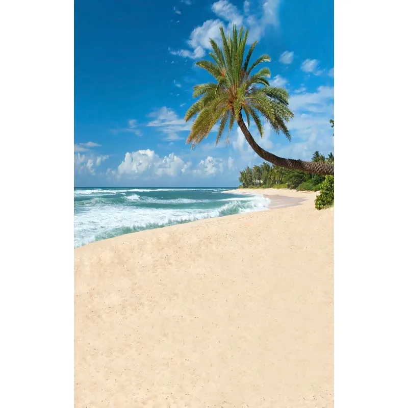 

Fotografia vinyl Sea scenery Photography backdrops coconut tree photography backgrounds For Photo Studio props F-2626