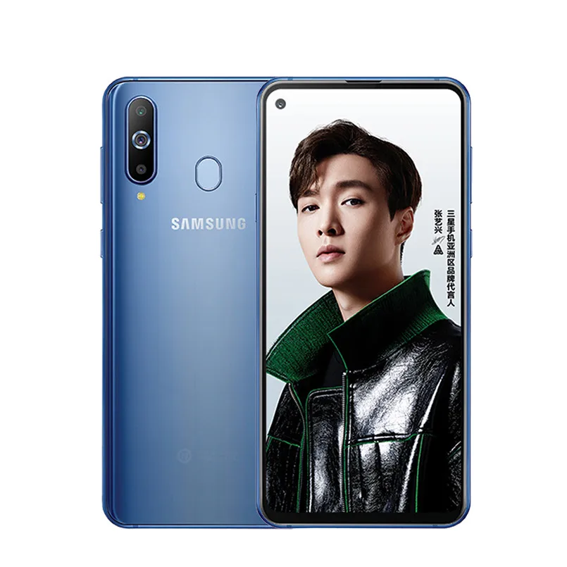 Blue Samsung Galaxy A8s смартфон 6,4 дюймов FHD Snapdragon 710 Otca core 6/8 ГБ 128 Три задних камеры 3400 мАч NFC Android сотовый телефон - Цвет: Blue