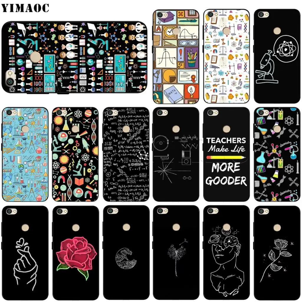 Science Study Icon Case для Xiaomi Redmi MI Note MAX 3 6a 7 6 8 9 10 GO SE A1 A2 A3 Lite 8A F1 Pro|Бамперы| |