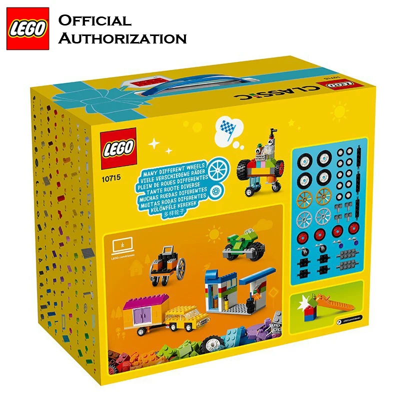 Новые забавные Конструкторы LEGO игрушки с колесами модели строительные красочные