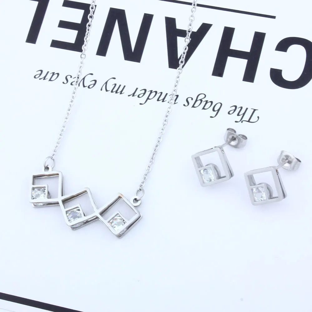 Xinxuanmei индийские ювелирные наборы серьги и ожерелья Ювелирные из нержавеющей