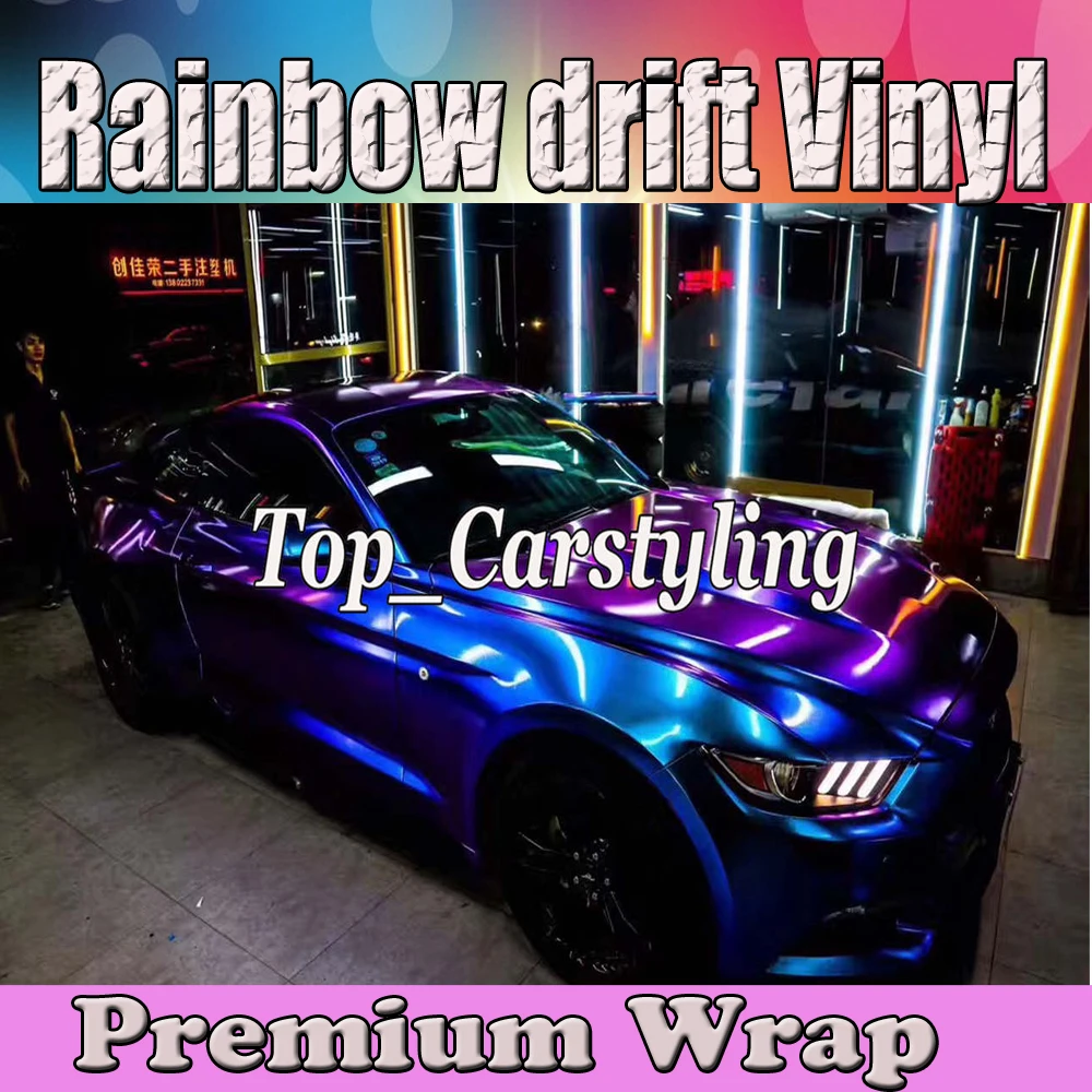 Виниловая виниловая пленка для автомобиля синий фиолетовый блестящий Радужный