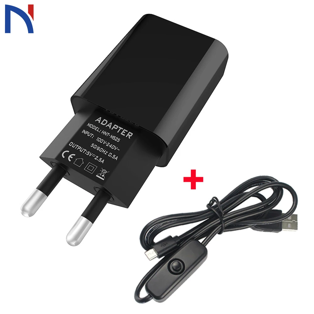 DC 5V 2.5A блок питания ЕС зарядное устройство адаптер Micro USB зарядный кабель с
