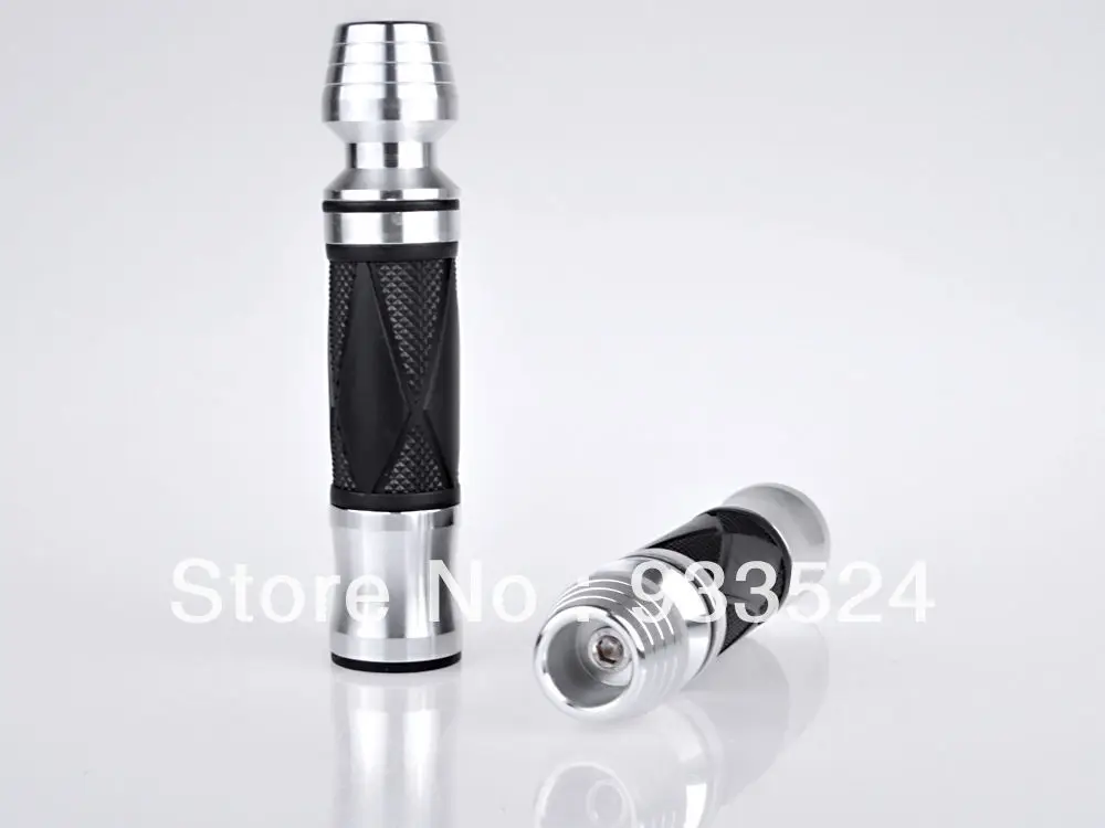 

1 Pair Silver 7/8''Aluminum Rubber CNC Motorcycle Handle Bar Hand Grips & Bar End 22MM For Honda CRF Kawasaki ZX Yamaha FZ YZF