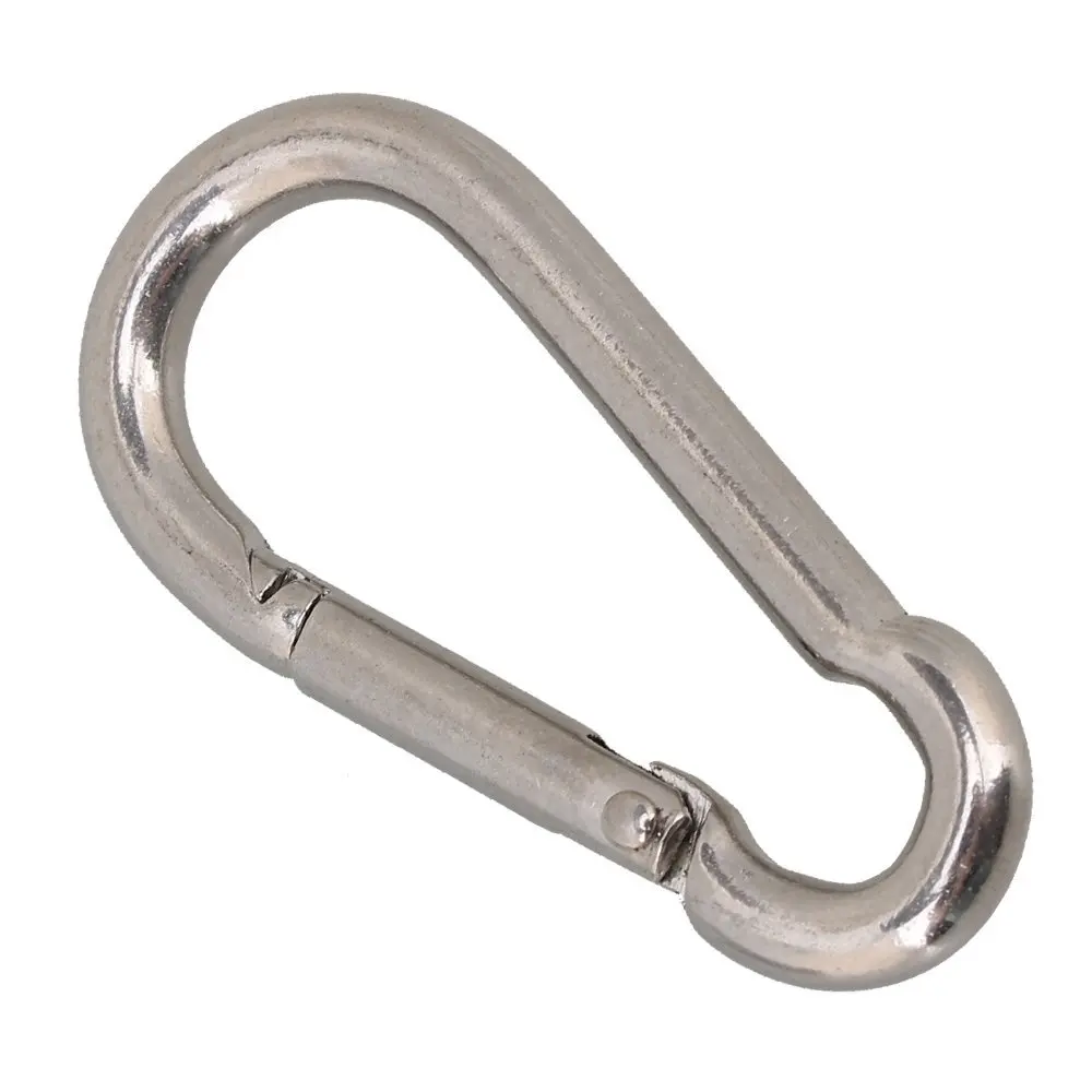 5PCS M5x50mm Multifunctional 304 Stainless Steel Spring Snaps Carabiner Quick Link Lock Ring Hooks | Обустройство дома