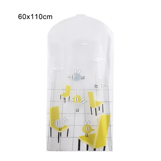 yellow-60x110 Вакуумные пакеты для хранения одежды пылезащитный чехол для костюма протектор шкаф сумка для хранения ткань подвесная Одежда Пальто Пылезащитный - Цвет: yellow-60x110