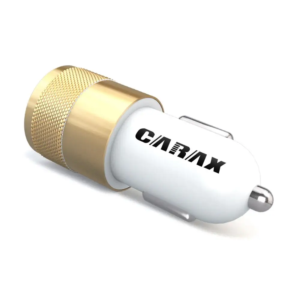 Vacarx розетка для автомобильного прикуривателя одно отверстие двойной USB прикуриватель зарядное устройство с интеллектуальным контролем напряжения батареи - Название цвета: Золотой