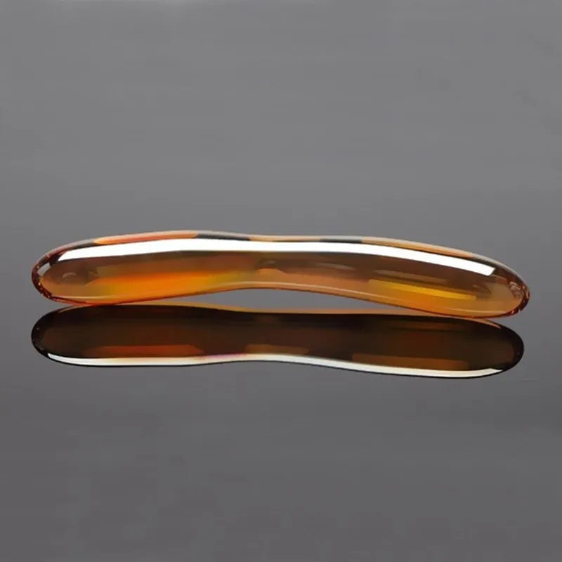 Двойная головка из золотого стекла дилдо пирекс Анальный фаллоимитатор и Пенис