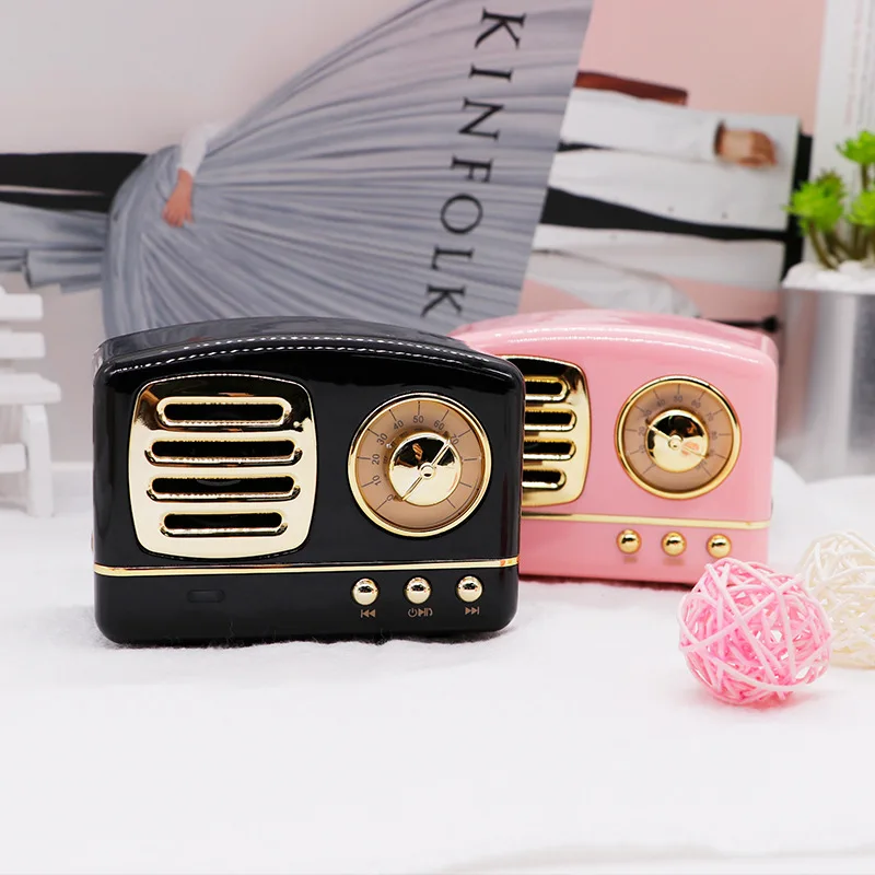 

Retro Wireless Bluetooth Speaker Portable Music Player Digital Multifunctional Speakers BR.HM11