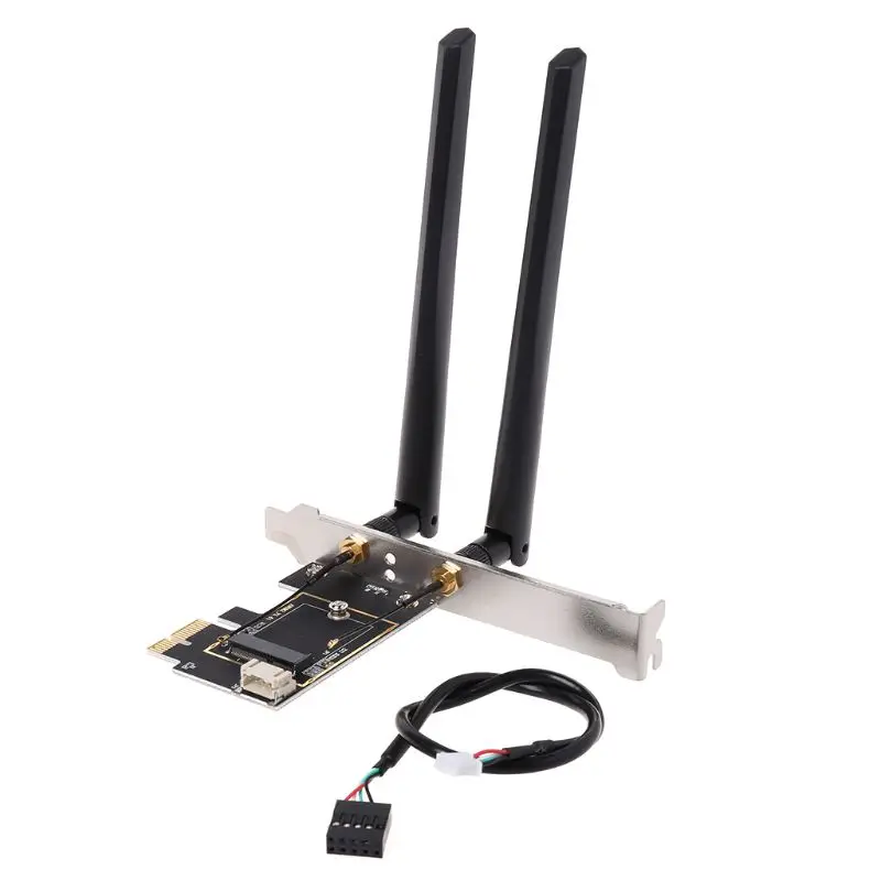 2021 Новый M.2 NGFF на конвертер PCI-E Настольный Беспроводной Wi-Fi Bluetooth сетевая карта