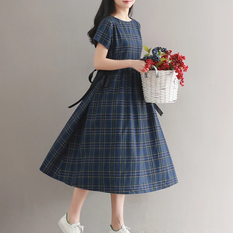 Новинка 2021 летнее женское платье в стиле ретро повседневное длинное из хлопка и