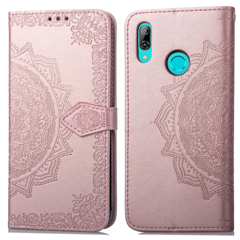 Кожаный чехол-бумажник с цветочным узором для Huawei Y5 Y6 Y9 Y7 Y3 2017 2018 2019 Honor 20 Pro 7A 8S 8A 7C 8
