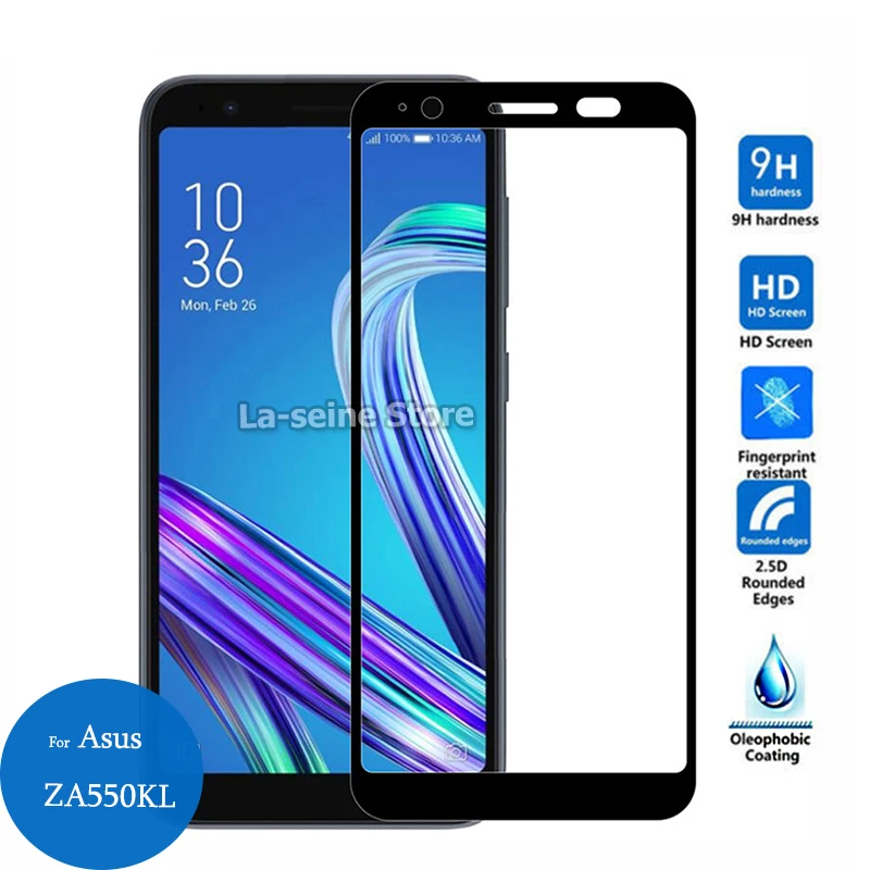 Для Asus ZenFone Live L1 ZA550KL полное покрытие закаленное стекло 9H Защитная пленка для