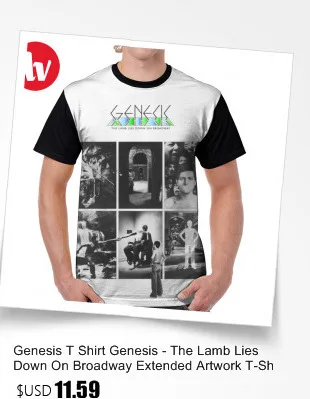 Футболка Genesis-The Lamb Lies Down On Broadway Расширенная художественная Футболка модная футболка с графическим принтом