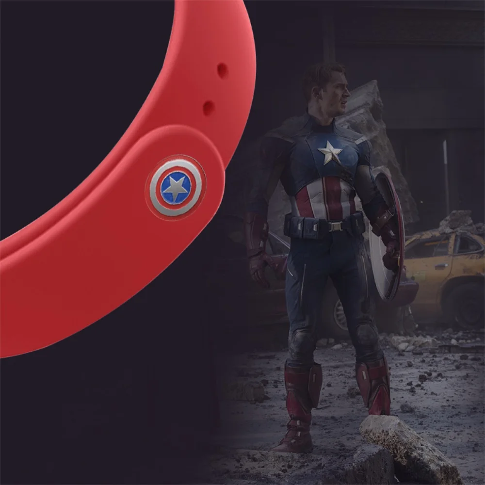 Xiaomi mi Band 4 ремешок для mi band 4/3 аксессуары браслет mi Band 3 силиконовый браслет Мстители Железный человек