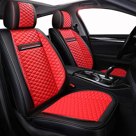 LCRTDS универсальный кожаный чехол для автомобильного сиденья для Toyota Auris Avensis aygo camry 40 50 chr c-hr Corolla Verso - Название цвета: Reds