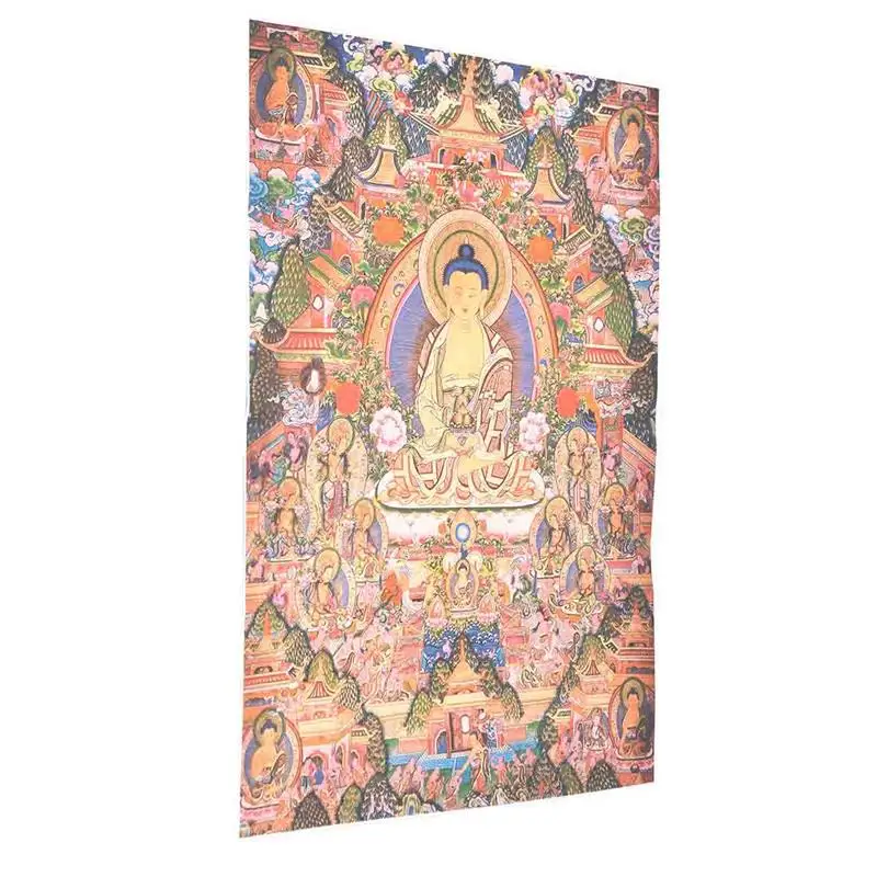 Шелкография Thangka 32 дюймов тибетская вышивка Сакьямуни Медицина статуя Будды Tangka Юго-Восточной Азии украшение дома