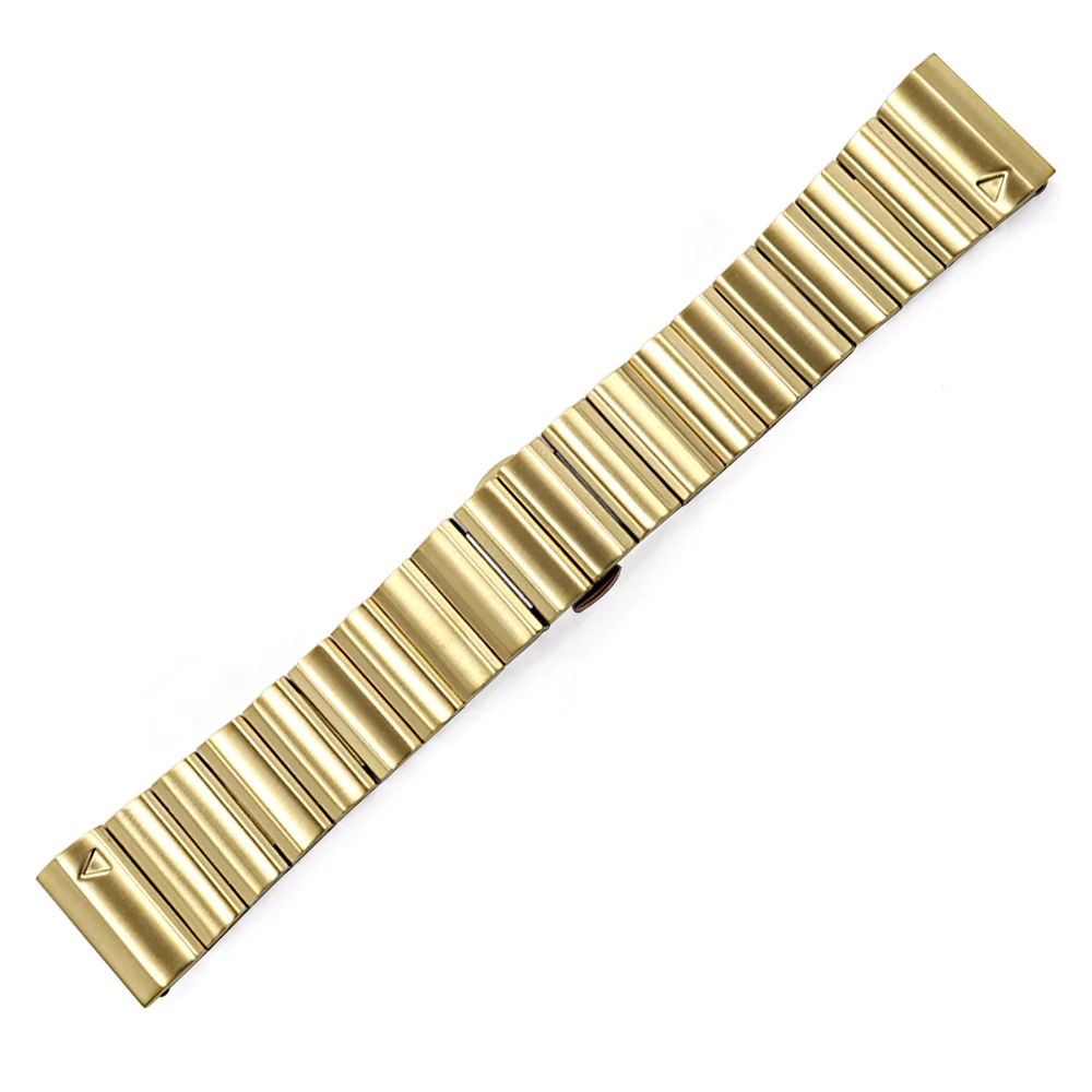 CARLYWET 26mm 316L Stainless Steel Replacement Watch Bands Loops Bracelets Straps With Group Tools For Garmin Fenix 3 HR 5X