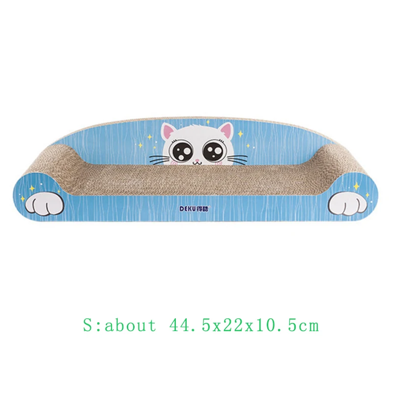Petshy Cat Scratch Board Pad with Catnip Pet Corrugated Paper Post Claws Care Toy Multifunction Comfortable Kitten Bed Mat | Дом и сад