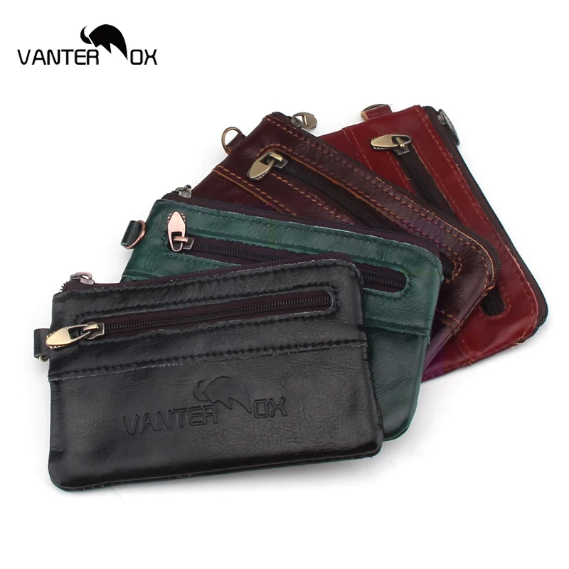 VANTER OX модный мужской или женский кошелек из натуральной кожи мини для монет