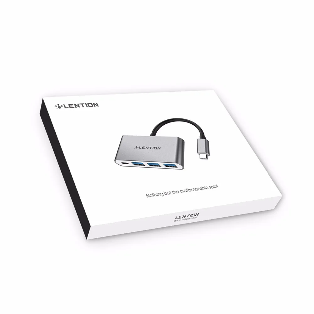 LENTION Thunderbolt 3 Type-C Super Speed OTG Adapter USB C PD Charging Power Delivery with 3.0 3-Port Converter Hub |