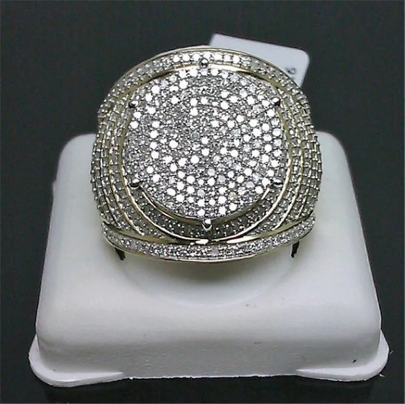 Высококачественная вставка из кристаллов для мужчин перстень в деловом стиле