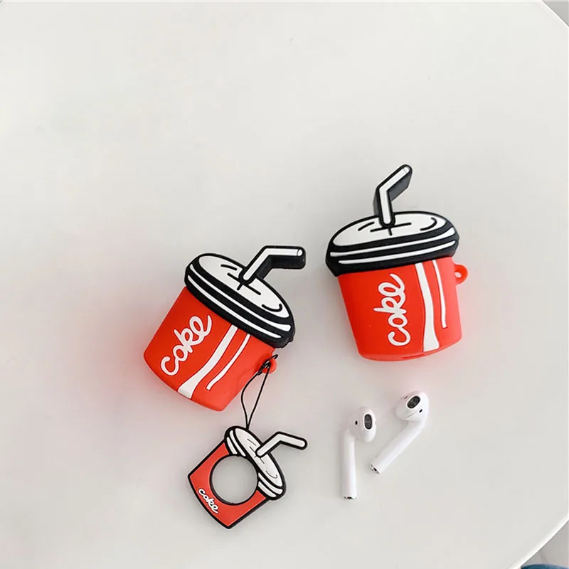 Чехол для AirPods милый чехол наушников с рисунком колы s Apple Airpods 2 Funda ремешком на