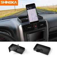 shineka universal auto mobile phone stand for ipad cellphone holder 360 degree with abs storage box gps for suzuki jimny 2007