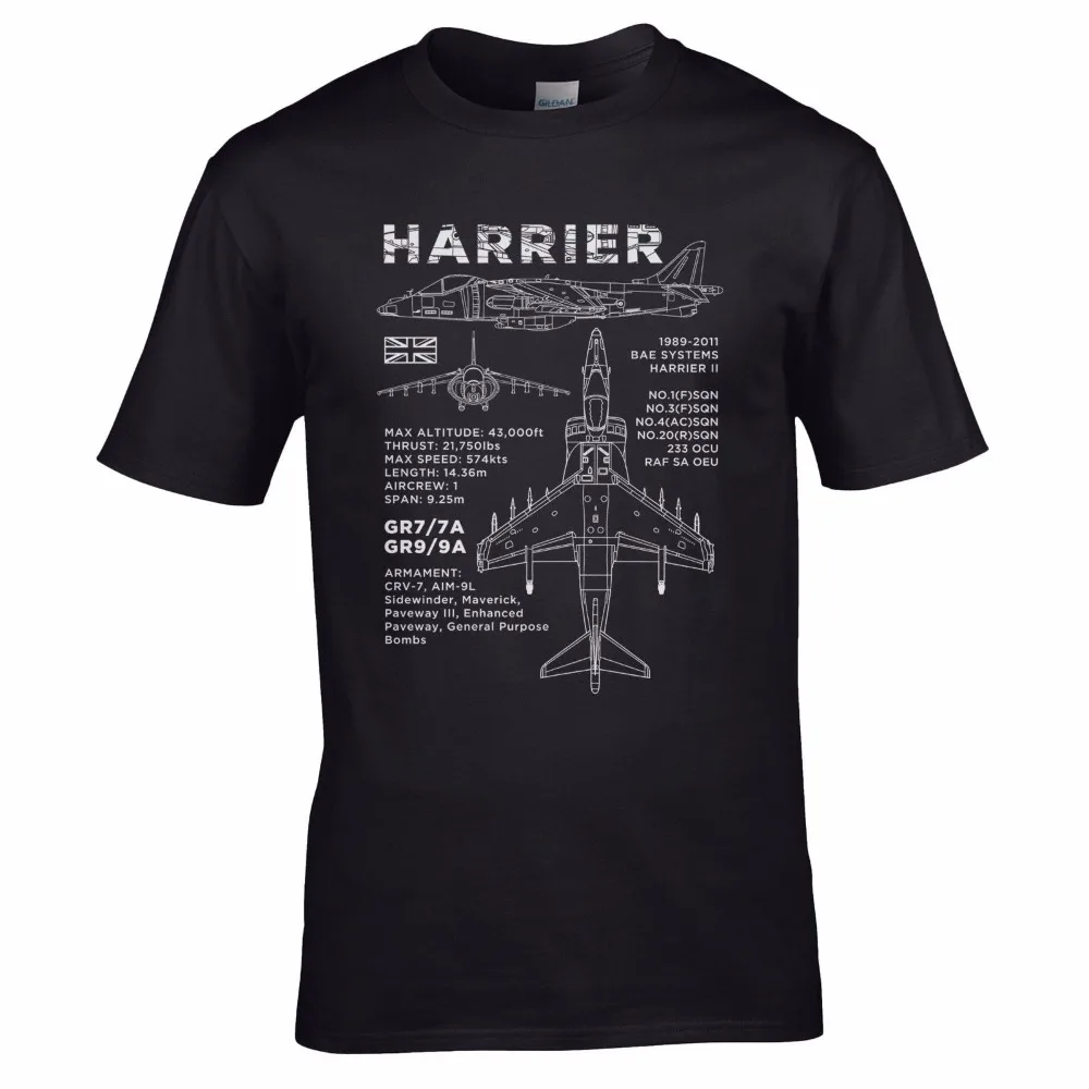 Хлопковая брендовая новая футболка Harrier GR7/7A с принтом GR9 / 9A BAE AV8B Aircraft Раф 1 3 4 20 SQN