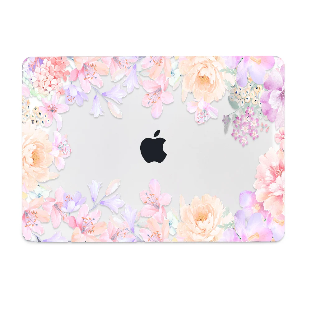 Flowers Laptop Case for Apple MacBook Pro Air Retina 11 12 13 15 Inch Touch bar Hard Cover Shell Sleeve with Free Gift