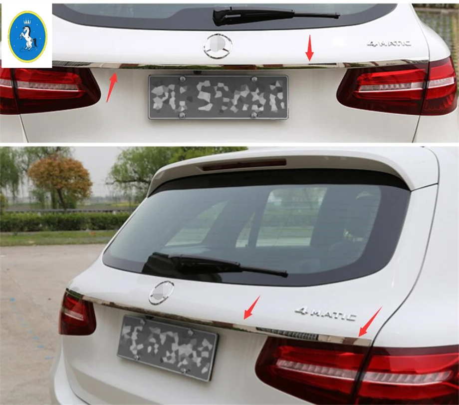 Yimaautotrims авто аксессуар задняя дверь багажника верхняя Накладка полосы крышка