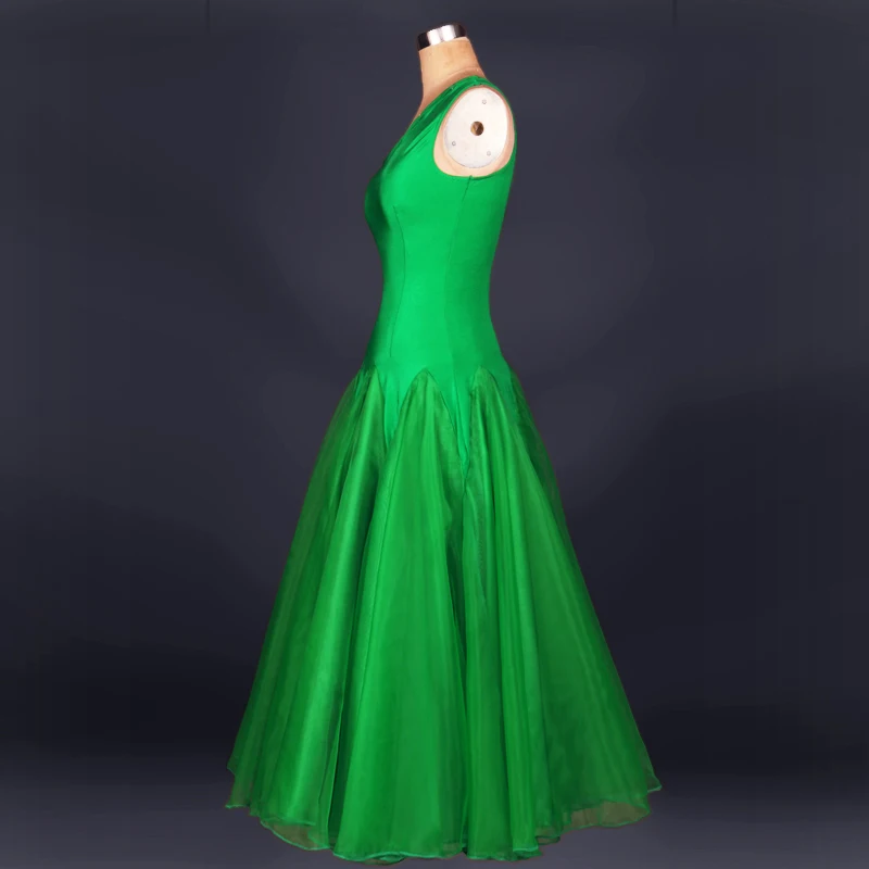 New adult female One Shoulder Sleeveless Performance Dance Costumes ballroom dancing dress Modern dance Waltz tango foxtrot |