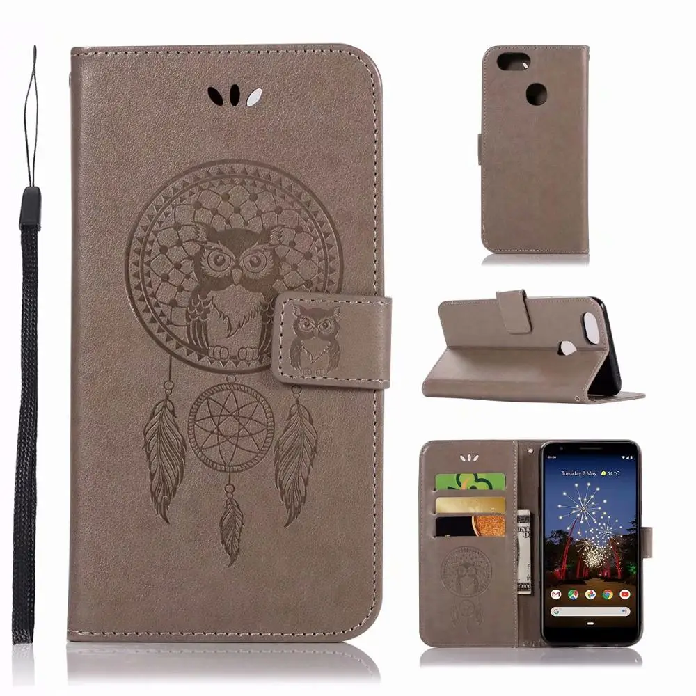 

For Google 3a XL Embossed Phone Wallet Leather Cases For Google 3a XL Cover Flip Card Holders Funda Coque
