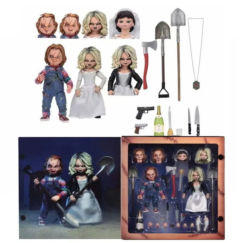 NECA Bride Of Чаки Ultimate Тиффани счастливая экшн фигурка из ПВХ Коллекционные детские