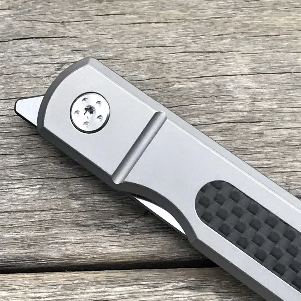 Складной нож LDT Commander D2 лезвие из титана и углеродного волокна ручка Kwaiken походные