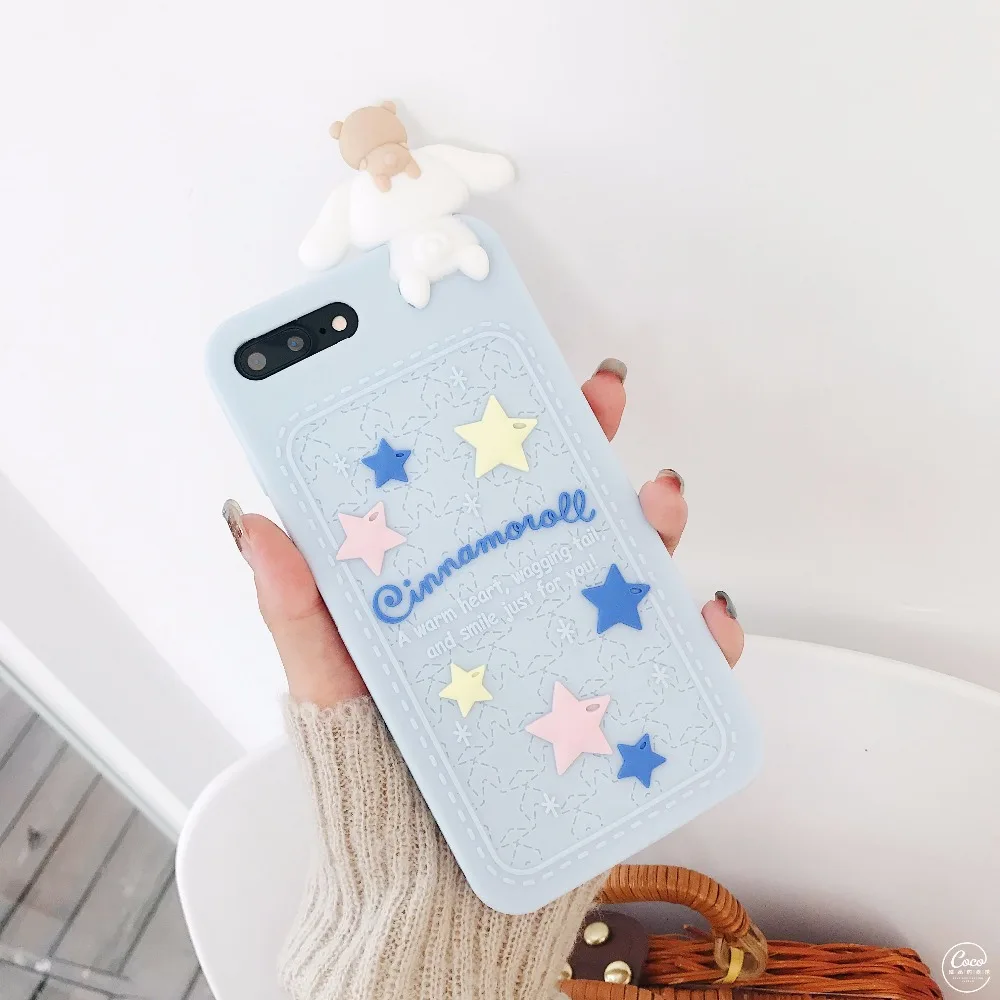 Чехол-накладка для iphone 11 X XR XS Pro max 7 7Plus 8 8plus 6 6S Plus, супер милый мягкий силиконовый чехол с изображением мультяшного животного кота мелодии медведя