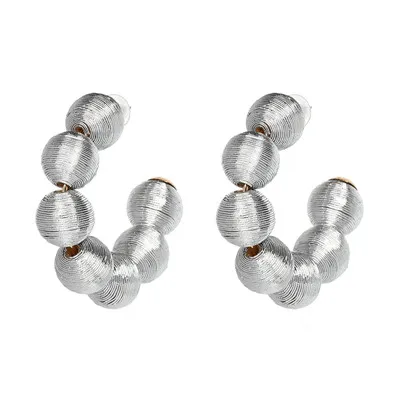50612-SV JURAN,, модные ювелирные сережки с кисточками Boho, женские,, новые, Pom, этнические, ручной работы, серьги-капли, массивные, Brincos - Окраска металла: 50612-SV
