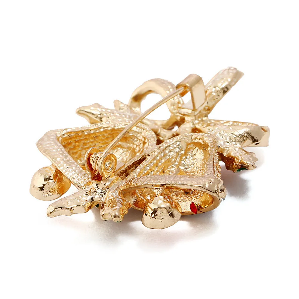 CH0019 Creative Gift Bowknot Christmas Gifts Pins Brooches For Women Small Bell Heart Rhinestone Brooch | Украшения и аксессуары