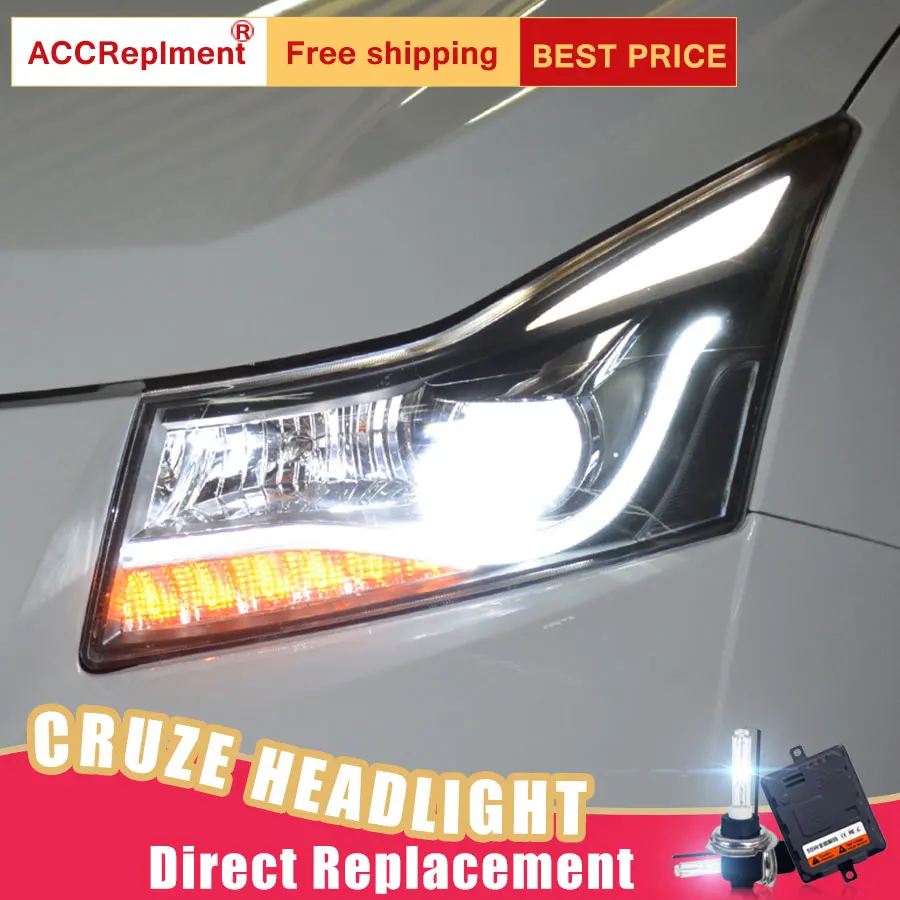2 шт. светодиодный фары для автомобиля Chevrole Cruze 2009-2014 Автомобильные ангельские