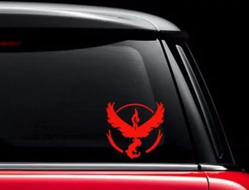 Виниловая наклейка Pokemon Go Team Instinct Mystic Valor Window для ноутбука телефона планшета