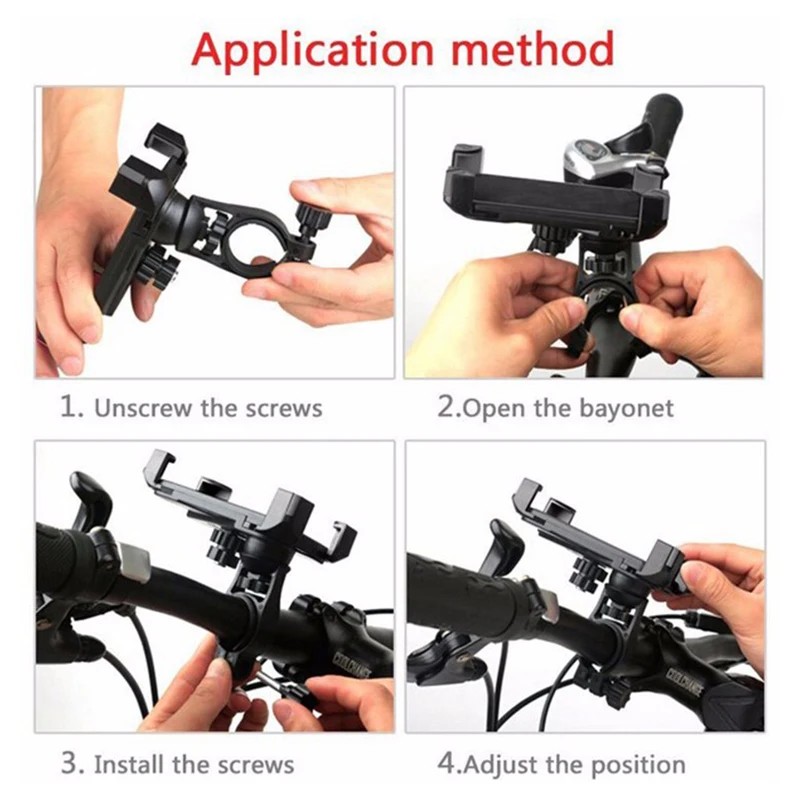 

Fimilef Anti-Slip Universal Bike Mount for Phone Anti Shake Fall Prevention Bicycle Motorcycle Handlebar Clip Phone Holder Stand