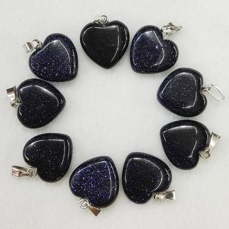 Подвеска в виде сердца из натурального камня 16 мм | Украшения и аксессуары