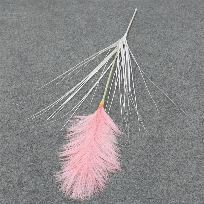 Light pink 90 см одна ветка шифрование тростниковая трава искусственный цветок в горшках поддельные собаки хвост тростник Свадебные украшения дома зеленое растение в горшках - Цвет: Light pink