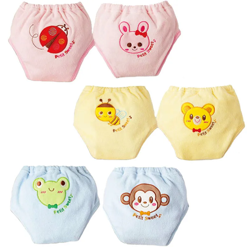 2pcs/lot 5 Layers Thick Waterproof Baby Cloth Diapers Toilet Training Pants Boy Shorts Underwear Girl Nappies Panties #009